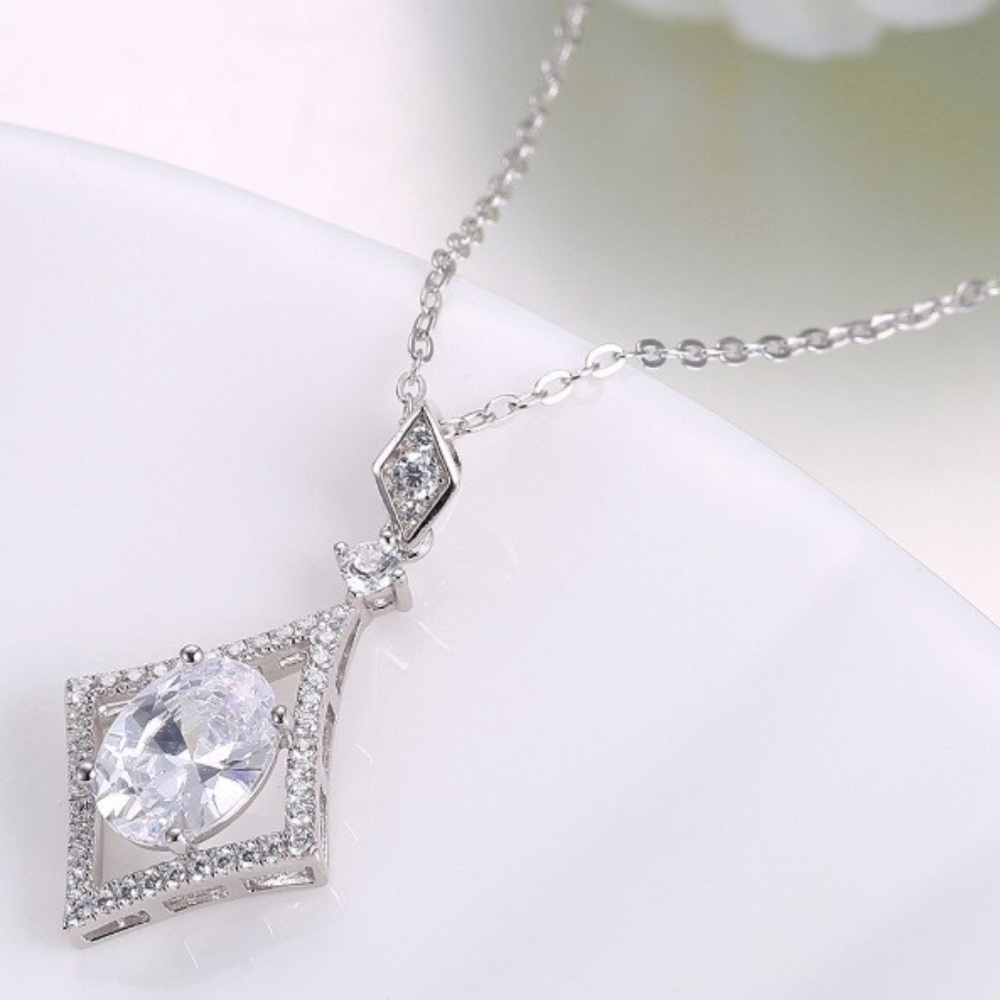 Elegant Sterling Silver & CZ Necklace